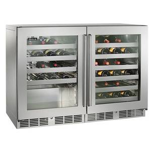 Perlick Residential PR-HP48WO-S-3L-3R 48" Signature Series Undercounter 90 Bottle Wine Reserve 