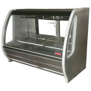 Tor-Rey Refrigeration TEM-150-AI Stainless 57" Refrigerated Curved Glass Deli Case 18.3 Cu.Ft