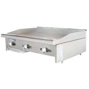 Radiance TAMG-36 36" Counter Top Gas Flat Commercial Griddle Manual Controls
