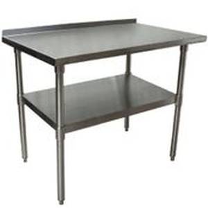 BK Resources VTTR-4830 48x30 Work Prep Table Stainless Top w/ 1.5in Backsplash NSF