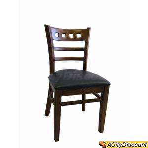 American Tables & Seating 221 Ladder Back Side Chair w/ Hardwood Frame & Upholstered Seat