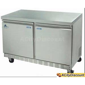 Ascend JUC-48R Commercial 48" Stainless Undercounter Cooler 2 Door 12 Cu.Ft