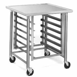 Eagle Group MMT3030G Commercial Stainless 30x30 Mobile Mixer Stand w/ 6 Pan Rack