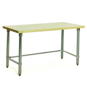 Eagle Group MT3072ST 30" x 72" Hardwood Top Worktable with Stainless Steel Base