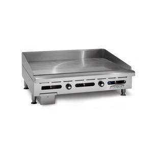 Imperial ITG-60 60"x24" Countertop Gas Griddle - 4" Wide Front Grease Trough
