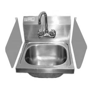 GSW USA SP-S1520 15" x 20" 18 Gauge Stainless Steel Wall Mount Splash Guard