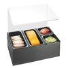 Cal-Mil 1102 Classic 20.5in x 12.75in Black Plastic Condiment Organizer 