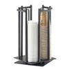 Cal-Mil 1133-13 10in x 10in Black Metal (4) Section Cup/Lid Organizer 