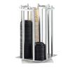 Cal-Mil 1133-74 10in x 10in Silver (4) Section Revolving Cup/Lid Organizer 