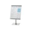 Cal-Mil 1153-15-74 One By One 8.75in x 8.75in x 15.5"H Silver Metal Sign Stand 