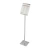 Cal-Mil 1153-46-74 One By One 8.75in x 8.75in x 46.25"H Silver Metal Sign Stand 