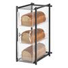 Cal-Mil 1155-13 9.5in x 14.25in Clear Acrylic 3-Tier Bread Case with Metal Frame 