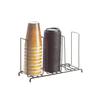 Cal-Mil 1229 13in x 4.5in Black Iron (3) Section Cup/Lid Organizer 