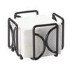 Cal-Mil 1243 5.5in x 4.5"H Black Iron Square Bar Napkin Holder - 6 Each 