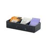 Cal-Mil 1246-124 9.5in x 4.5in Black Swirl Resin Serving Tray 