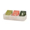 Cal-Mil 1246-126 9.5in x 4.4in White Swirl Resin Serving Tray 
