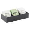 Cal-Mil 1246-13 Classic 9.5in x 4.5in Black Plastic (3) Slot Packet Dispenser 