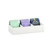 Cal-Mil 1246-15 Classic 9.5in x 4.4in White Plastic (3) Slot Packet Dispenser 