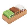 Cal-Mil 1246 Bamboo 9.5in x 4.5in (3) Slot Packet Dispenser 