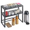 Cal-Mil 1254 Mission 24in x 12in Black 2-Tier Shelf Riser 