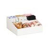 Cal-Mil 1260-15 Classic 12in x 12in White Plastic Condiment Organizer 