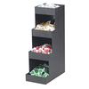 Cal-Mil 1261 Classic 6.5in x 12in Black Plastic 4-Tier Condiment Organizer 