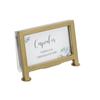 Cal-Mil 1262-90 3.5in x 2"H Gold Iron Card Holder with Clear Acrylic Inserts 