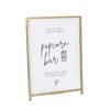 Cal-Mil 1264-90 8.5in x 11"H Gold Finish Sign Holder with Clear Acrylic Insert 