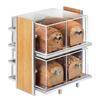 Cal-Mil 1279 Eco Modern 14in x 11.5in Silver Countertop 2-Tier Bread Case 