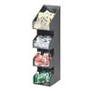Cal-Mil 1423 Classic 5.25inx 6.75"Black Plastic 4-Tier Condiment Organizer 