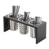 Cal-Mil 1425-3-96 Midnight Bamboo 16in x 5.5in Flatware Cylinder Organizer 