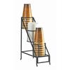 Cal-Mil 1452 8in x 12in Black Wire (3) Section Cup/Lid Organizer 