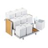 Cal-Mil 1474 Eco Modern 13.75in x 13.75in Silver 3-Tier Condiment Organizer 