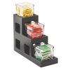 Cal-Mil 1486-96 Midnight Bamboo 5in x 14in 3-Tier Condiment Organizer 
