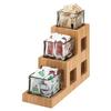 Cal-Mil 1486 Bamboo 5in x 14in x 13"H 3-Tier Condiment Organizer 