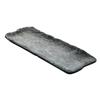 GET 15005103007 Endure Weathered Pewter Melamine 11.8in x 4.9in Oblong Plate 