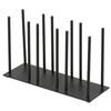 Cal-Mil 1516-3-13 10in x 3.5in Black Iron Lid/Ramekin Organizer with 3 Slots 