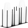 Cal-Mil 1516-4-13 12in x 4.25in Black Iron Lid/Ramekin Organizer with 3 Slots 