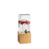 Cal-Mil 1527-1-60 Bamboo 8.25in x 9.75in Clear 1.5gl Beverage Dispenser 