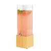 Cal-Mil 1527-3-60 Bamboo 8.25in x 9.75in Clear 3gl Beverage Dispenser 