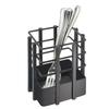 Cal-Mil 1544-13 SoHo 4in x 4in Black Metal Flatware Dispenser - 4 Each 