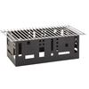 Cal-Mil 1612-22-13 Squared 22in x 12in Black Metal Chafing Dish Stand 