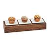 Cal-Mil 166-3-78 Mid-Century 20in x 7in x 3"H Walnut Display Riser 