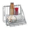 Cal-Mil 1715-39 Mission 15in x 14in x 12"H White Wire Condiment Organizer 