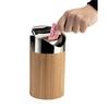 Cal-Mil 1717-60 Bamboo 5in Dia. x 7"H Countertop Trash Bin 