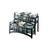 Cal-Mil 1723-13 Mission 14in x 9in Black 2-Tier Condiment Organizer 