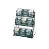Cal-Mil 1812-13 13in x 9.5in Black Wire 3-Tier Condiment Organizer 