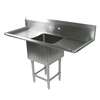 John Boos 1 Compartment 18in x 18in Stainless Steel Pro-Bowl Sink - 1PB184-2D24 