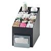 Cal-Mil 2042 Classic 10in x 17.25in Black Plastic Condiment Organizer 