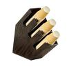 Cal-Mil 2048-3-112 Heritage 17in x 4.5in Dark Oak Wood Angled Cups/Lids Organizer 